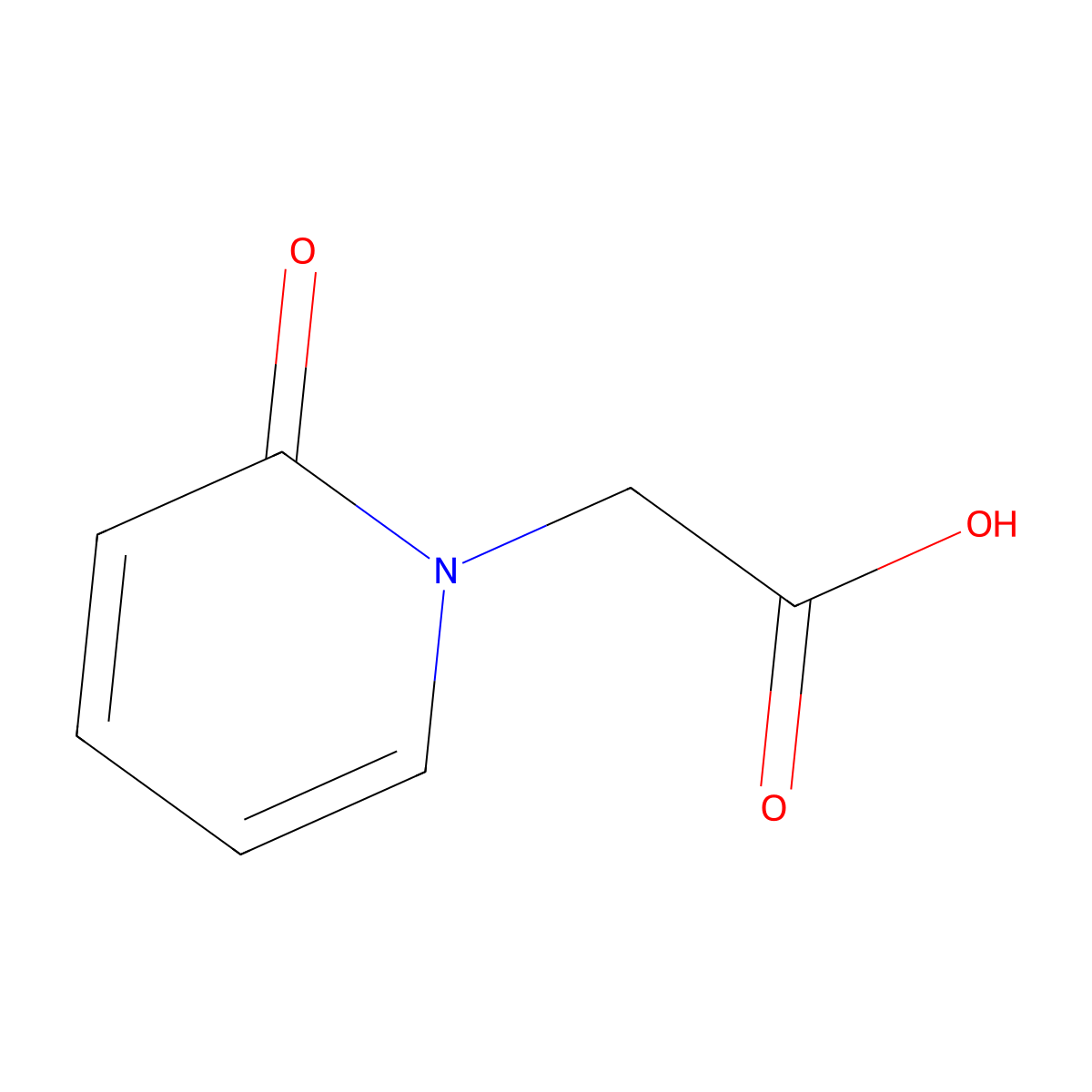 2-(2-Oxo-1,2-dihydropyridin-1-yl)acetic acid molecular structure, CAS 56546-36-2