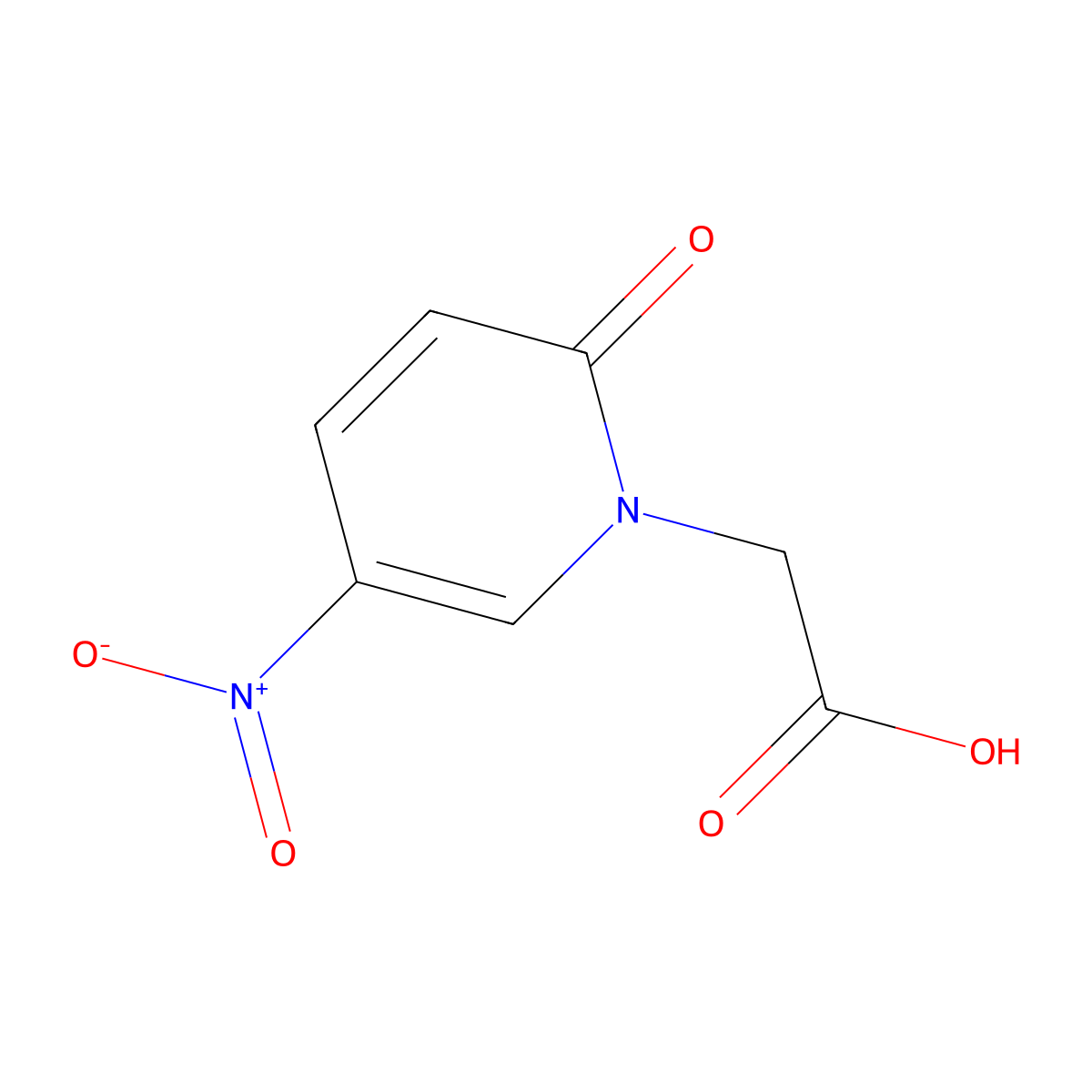 2-(5-Nitro-2-oxo-1,2-dihydropyridin-1-yl)acetic acid molecular structure, CAS 56546-38-4