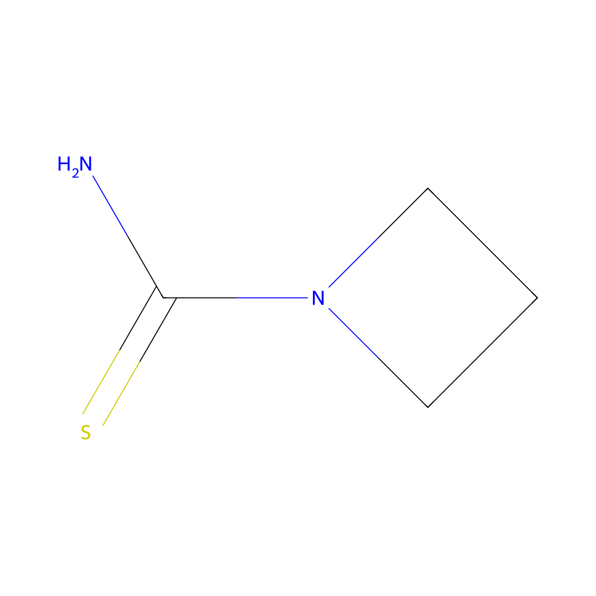 Azetidine-1-carbothioamide molecular structure, CAS 56546-90-8