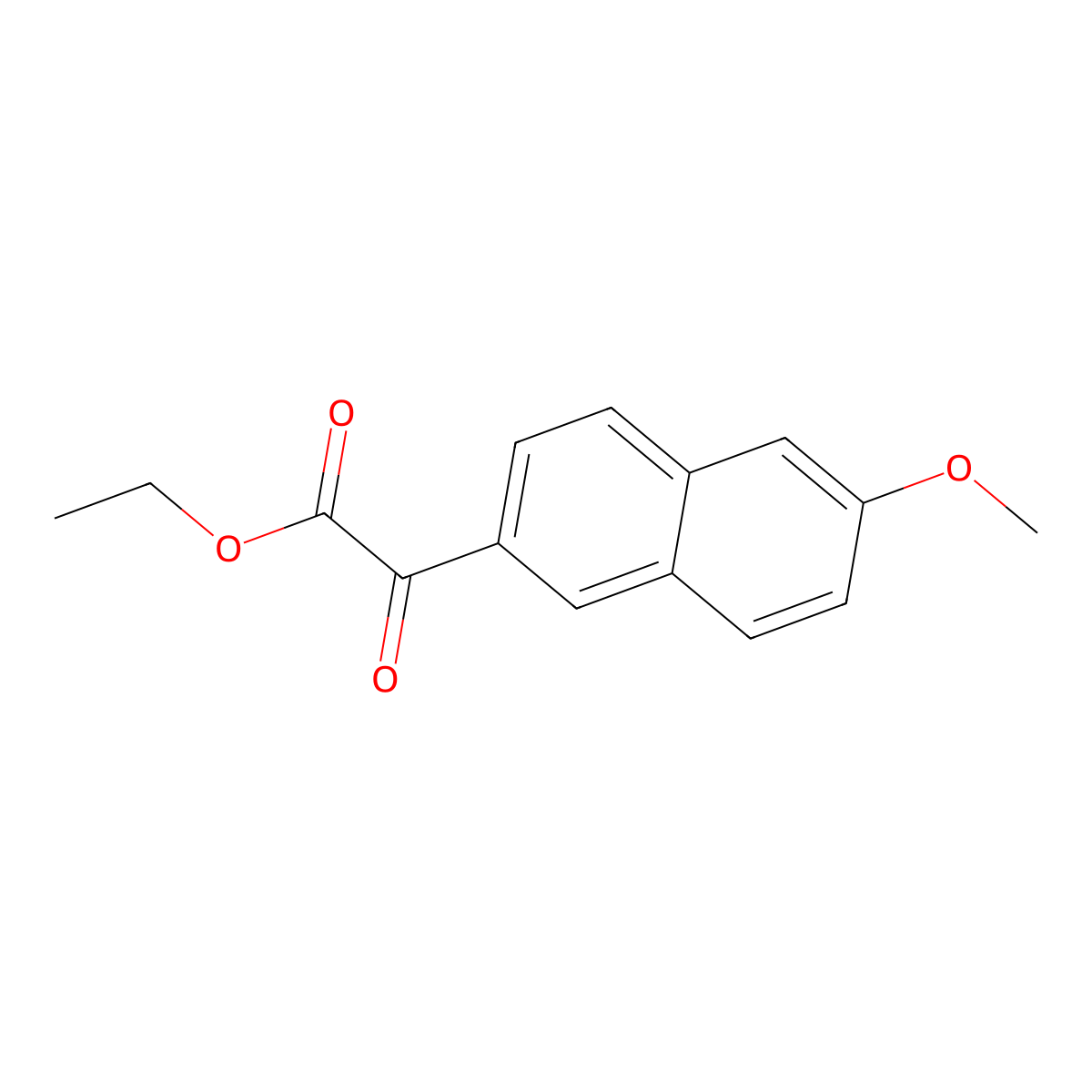 Ethyl 6-methoxy-2-naphthoylformate molecular structure, CAS 56547-13-8