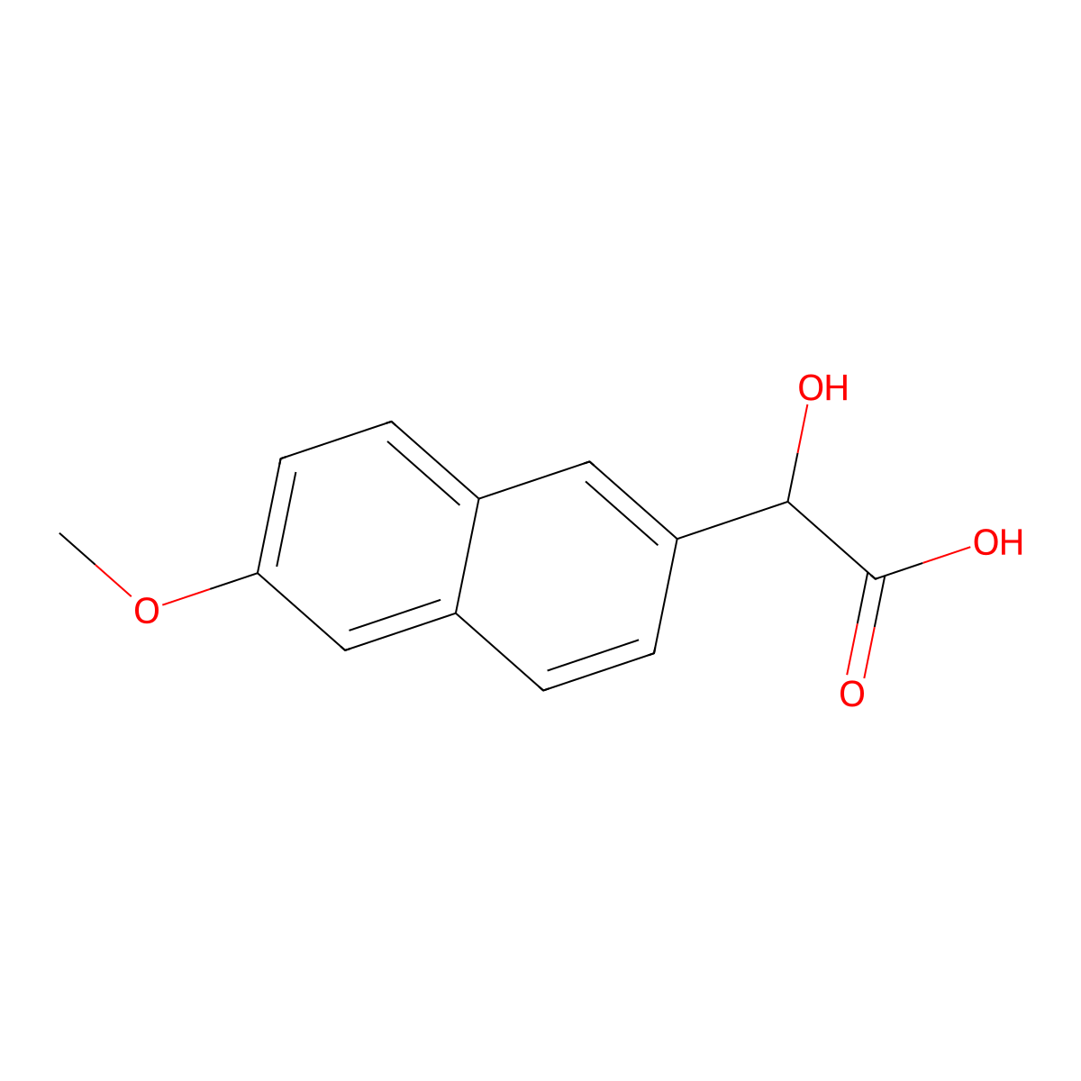 2-Hydroxy-2-(6-methoxynaphthalen-2-yl)acetic acid molecular structure, CAS 56547-15-0