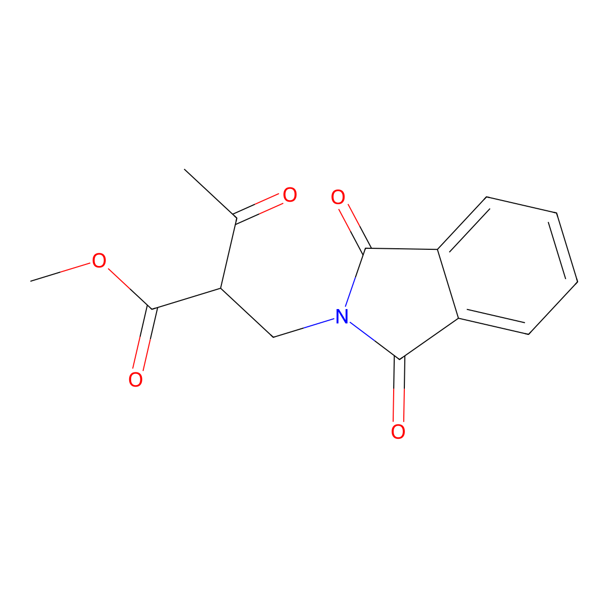 Methyl 2-((1,3-dioxoisoindolin-2-yl)methyl)-3-oxobutanoate molecular structure, CAS 565471-90-1