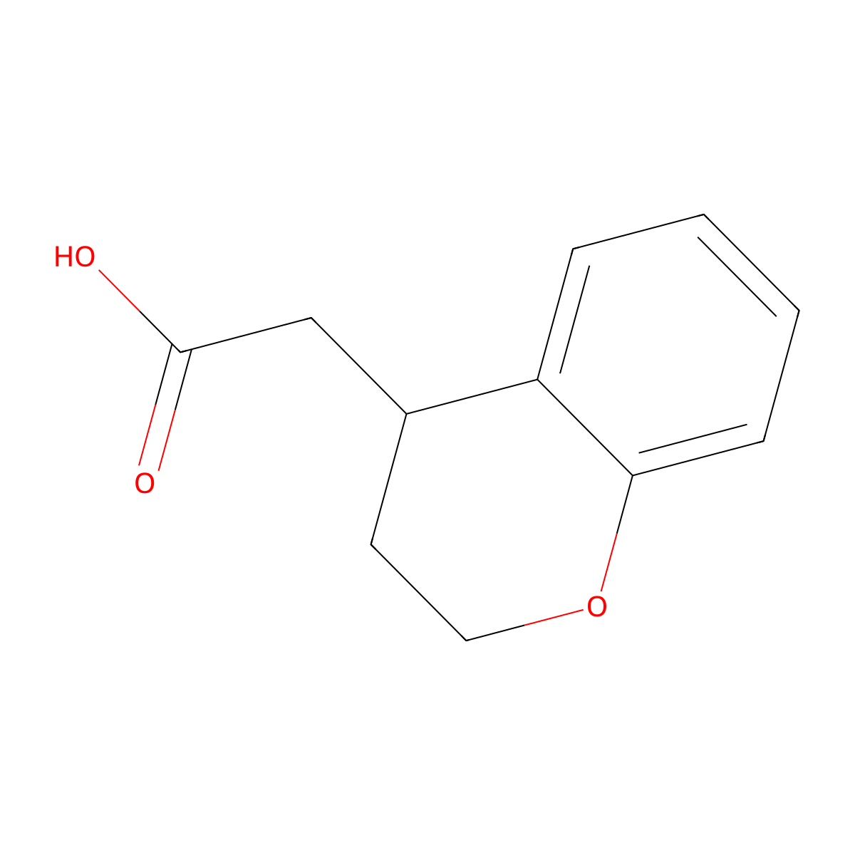 2-(3,4-dihydro-2H-1-benzopyran-4-yl)acetic acid molecular structure, CAS 5655-26-5