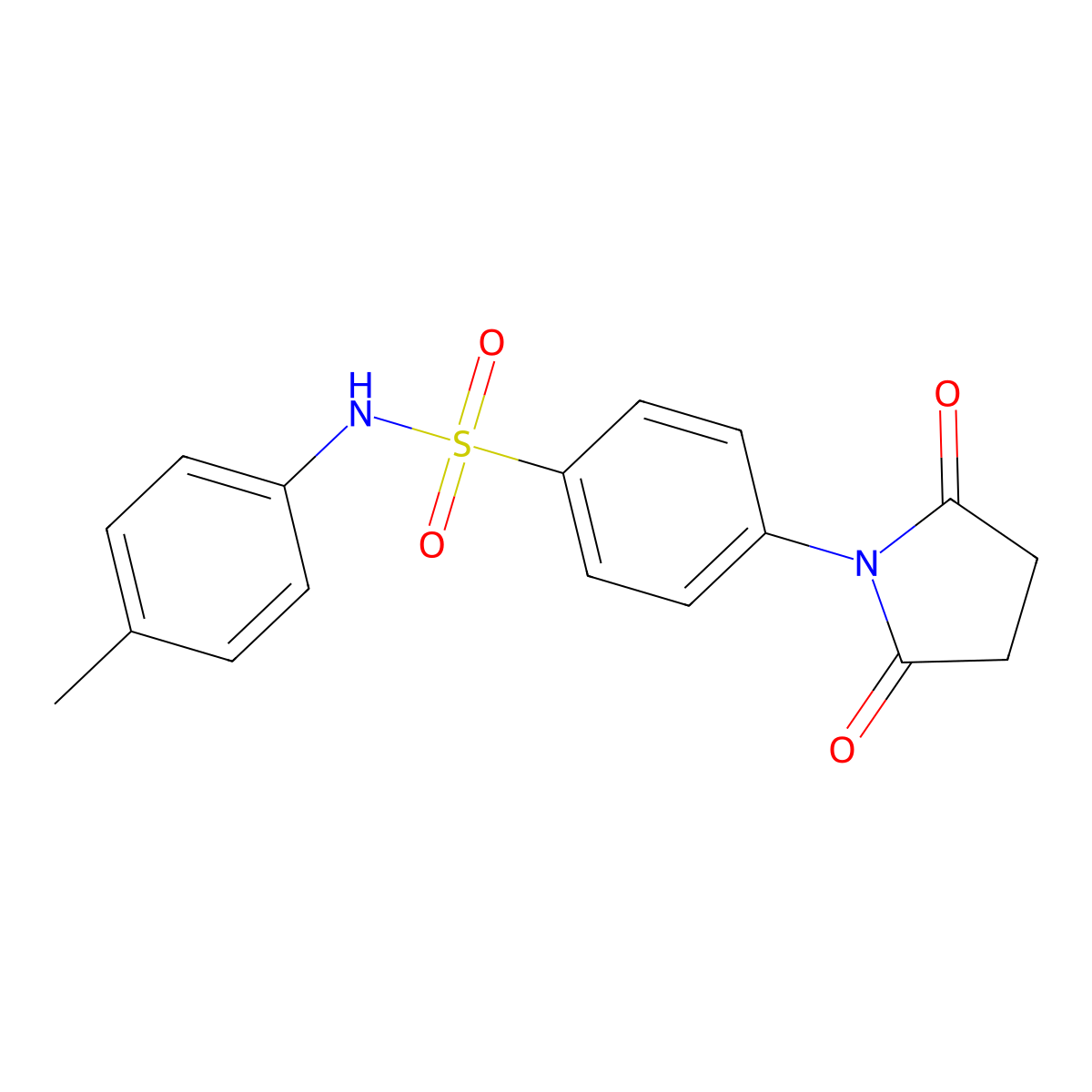 4-(2,5-Dioxo-pyrrolidin-1-yl)-N-p-tolyl-benzenesulfonamide molecular structure, CAS 5655-60-7
