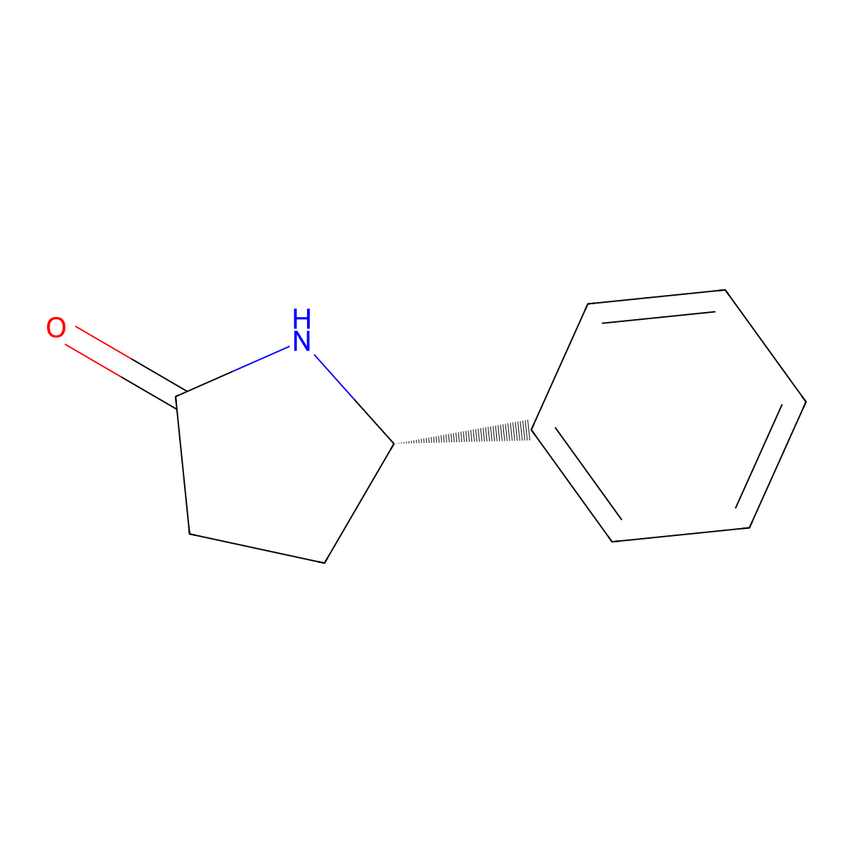 (5S)-5-phenylpyrrolidin-2-one molecular structure, CAS 56553-09-4