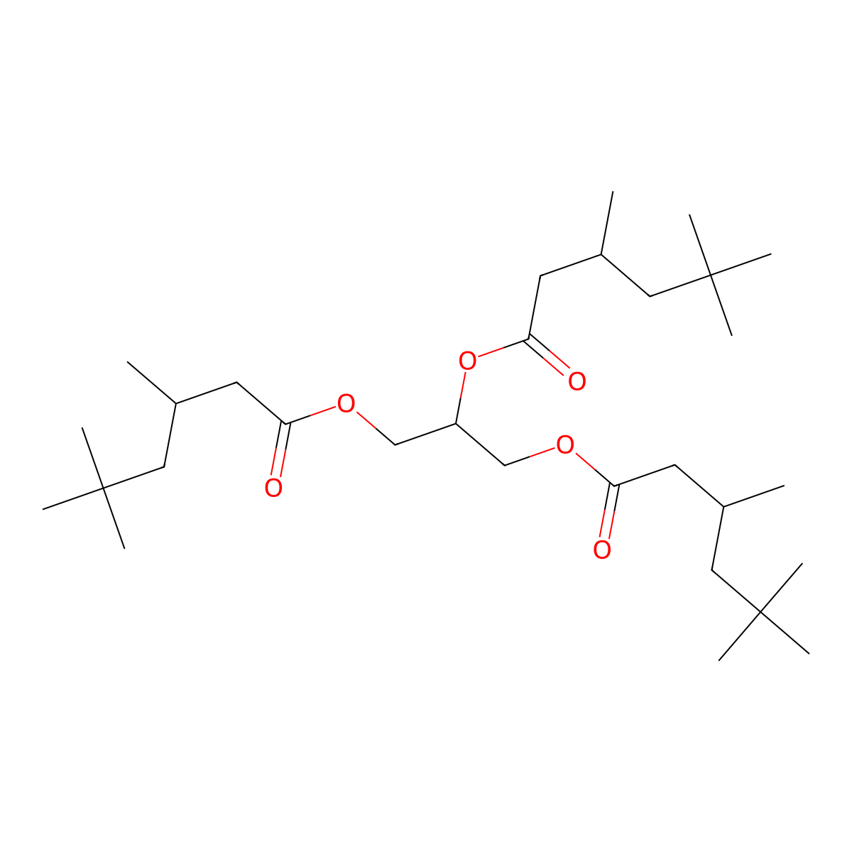 Triisononanoin molecular structure, CAS 56554-53-1