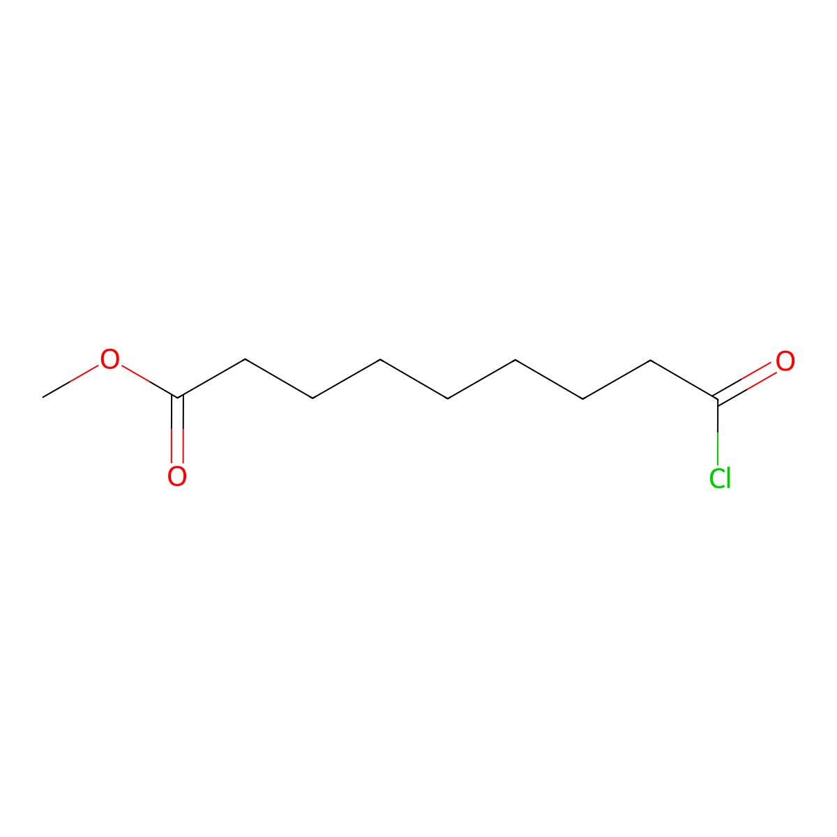 Methyl 9-chloro-9-oxononanoate molecular structure, CAS 56555-02-3