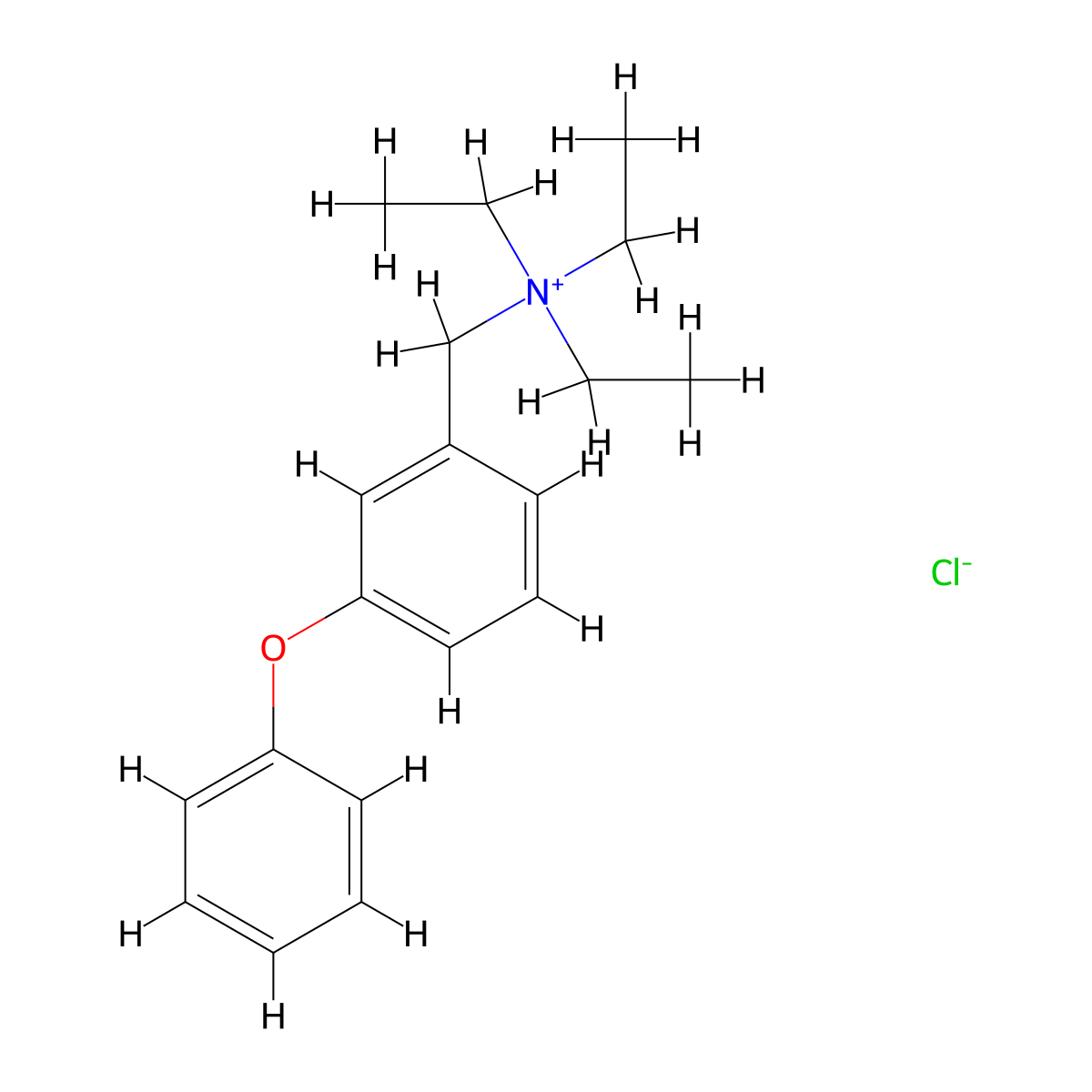 3-Phenoxybenzyltriethylammonium molecular structure, CAS 56562-64-2