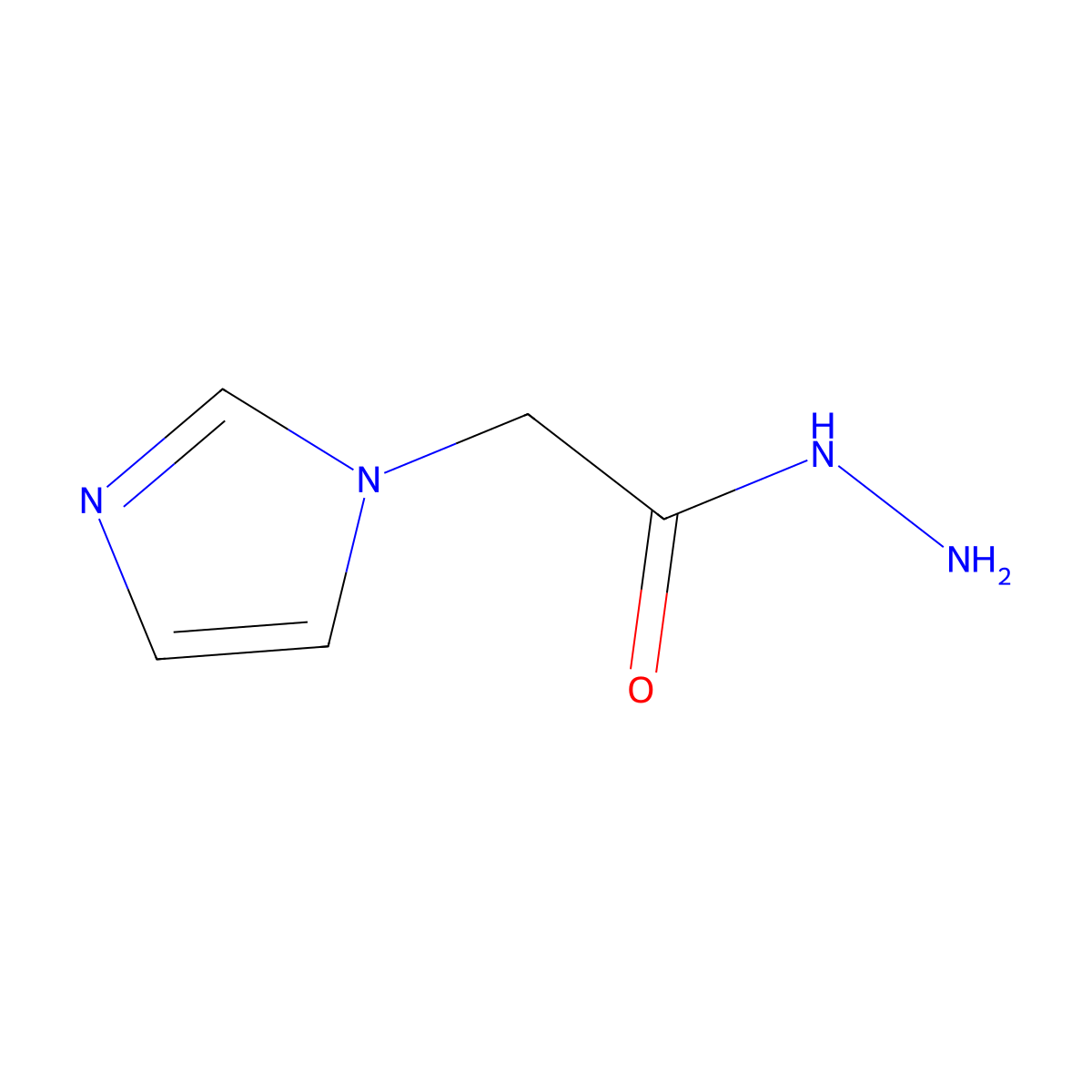 2-(1H-Imidazol-1-yl)acetohydrazide molecular structure, CAS 56563-00-9