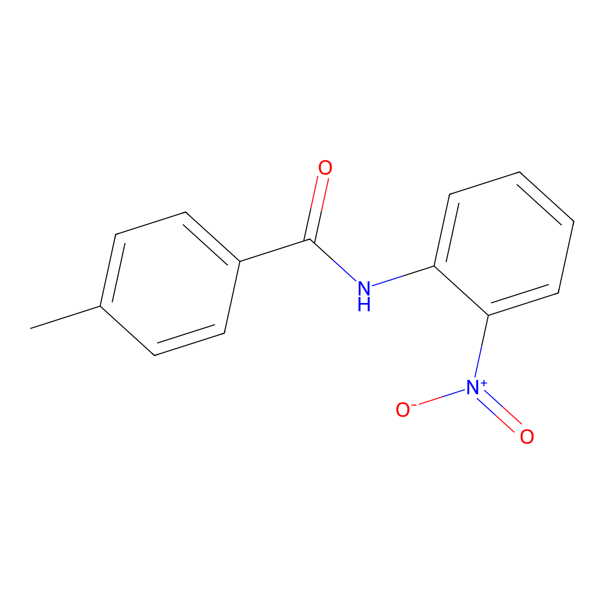 4-methyl-N-(2-nitrophenyl)benzamide molecular structure, CAS 56564-44-4