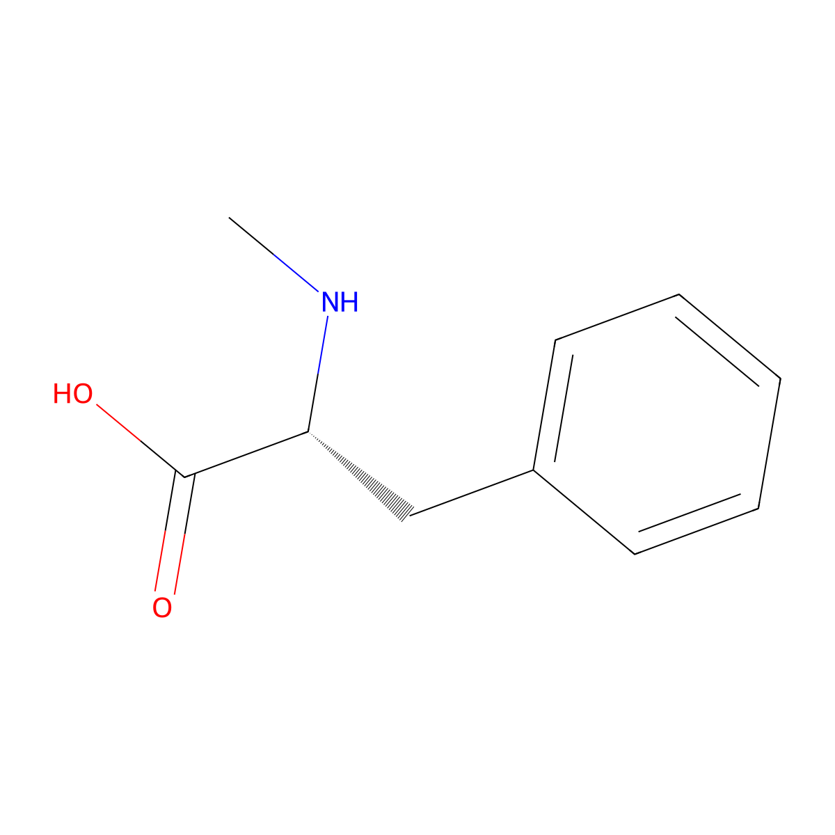 N-Methylphenylalanine, D- molecular structure, CAS 56564-52-4
