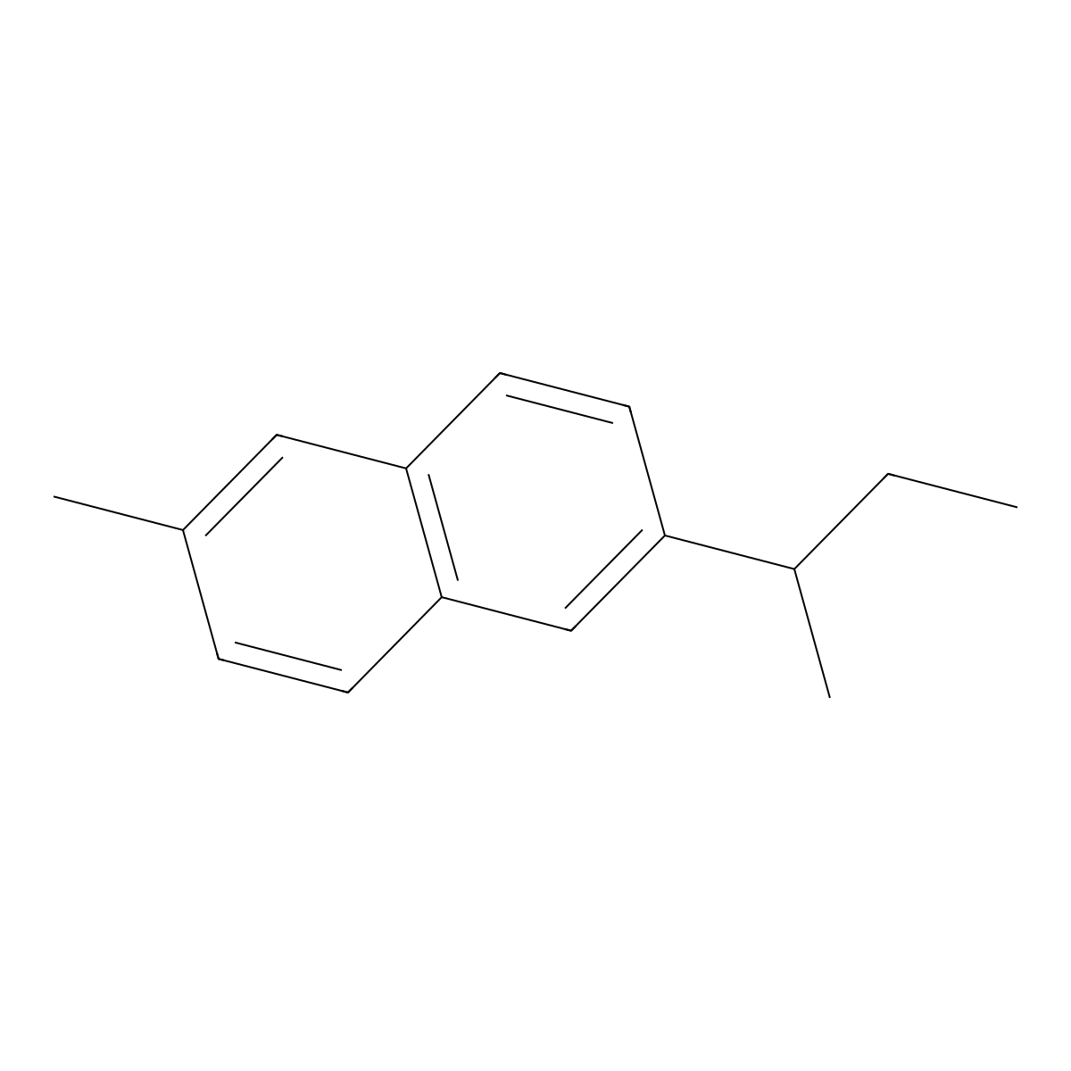 2-Methyl-6-(1-methylpropyl)naphthalene molecular structure, CAS 56564-72-8