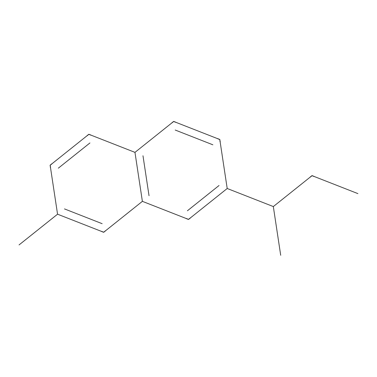 2-Methyl-7-(1-methylpropyl)naphthalene molecular structure, CAS 56564-73-9