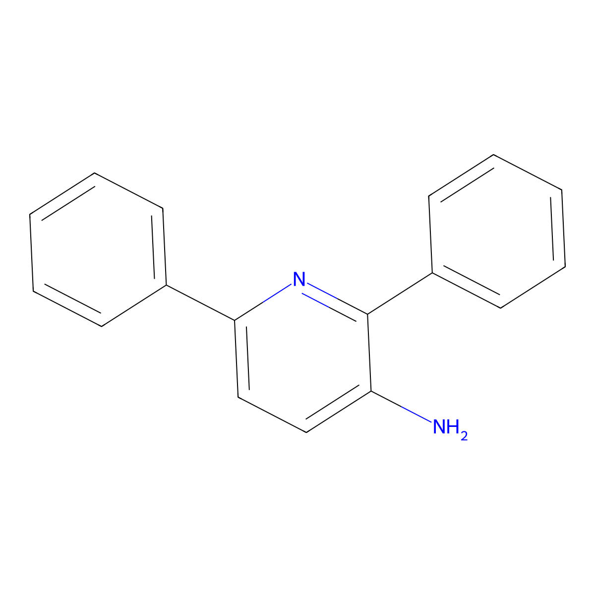2,6-Diphenylpyridin-3-amine molecular structure, CAS 56568-39-9