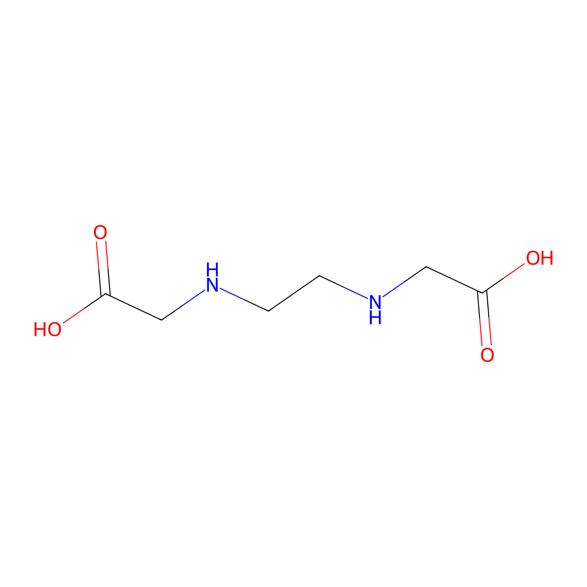 Ethylenediaminediacetic acid molecular structure, CAS 5657-17-0