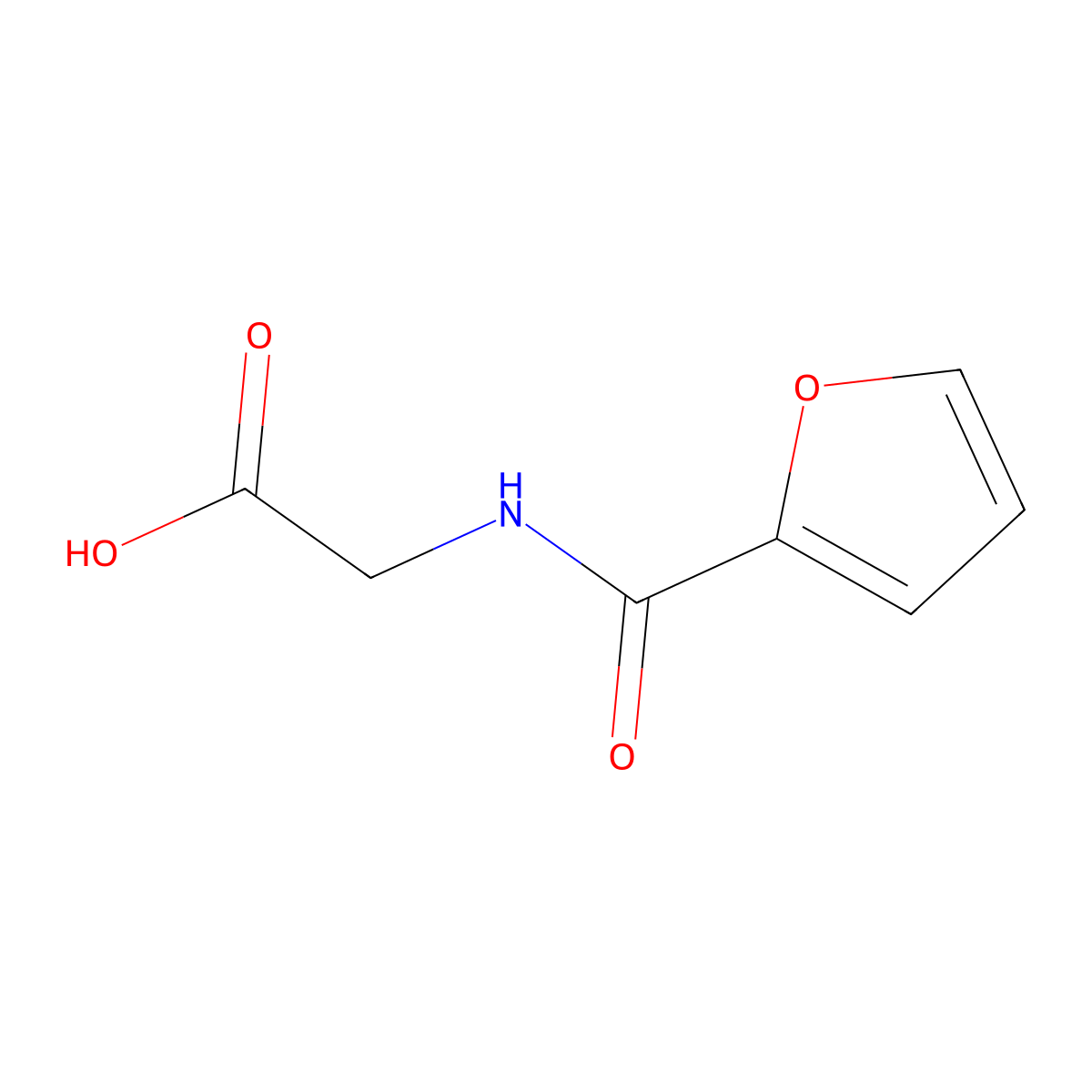 N-(2-Furoyl)Glycine molecular structure, CAS 5657-19-2