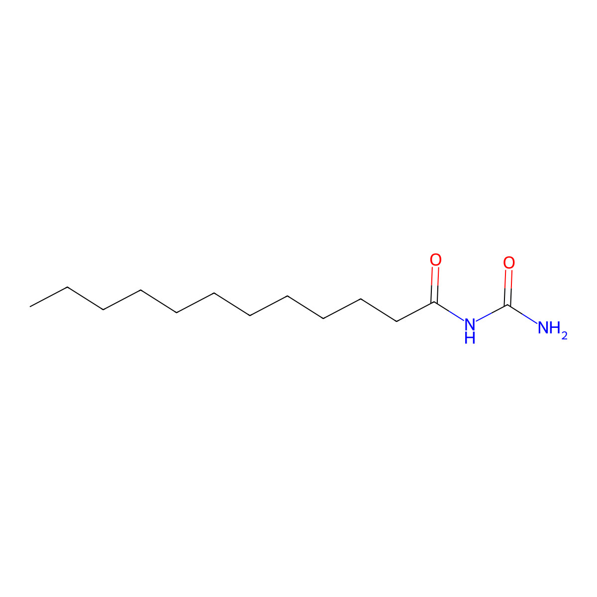 Dodecanamide, N-(aminocarbonyl)- molecular structure, CAS 5657-21-6
