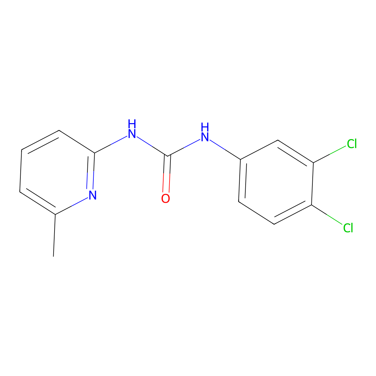 1-(3,4-Dichlorophenyl)-3-(6-methylpyridin-2-yl)urea molecular structure, CAS 5657-95-4