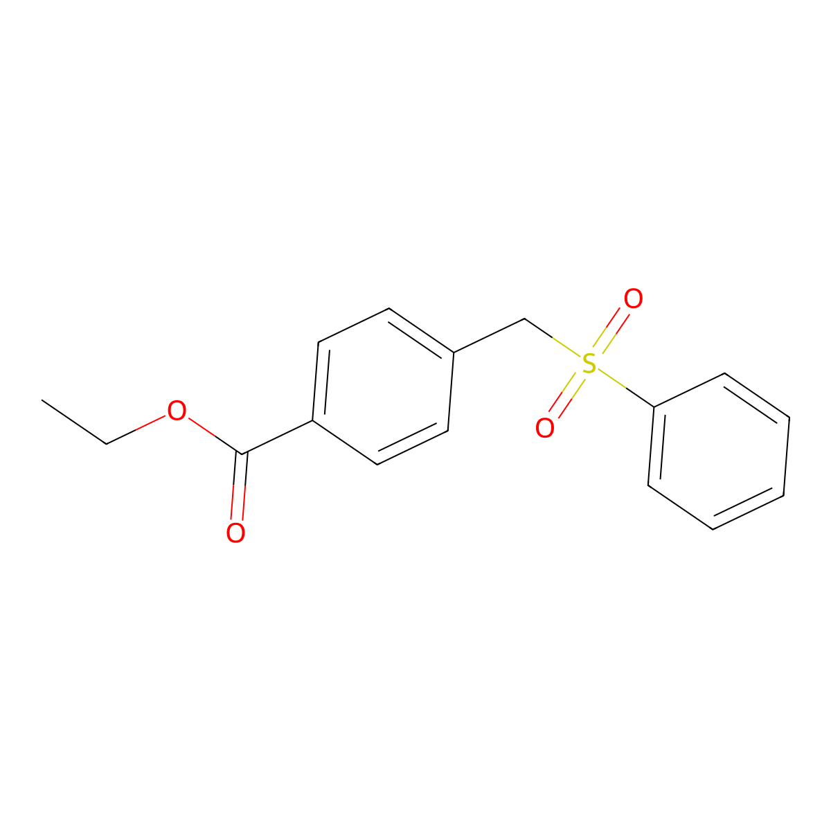 Ethyl 4-[(phenylsulfonyl)methyl]benzoate molecular structure, CAS 56571-79-0