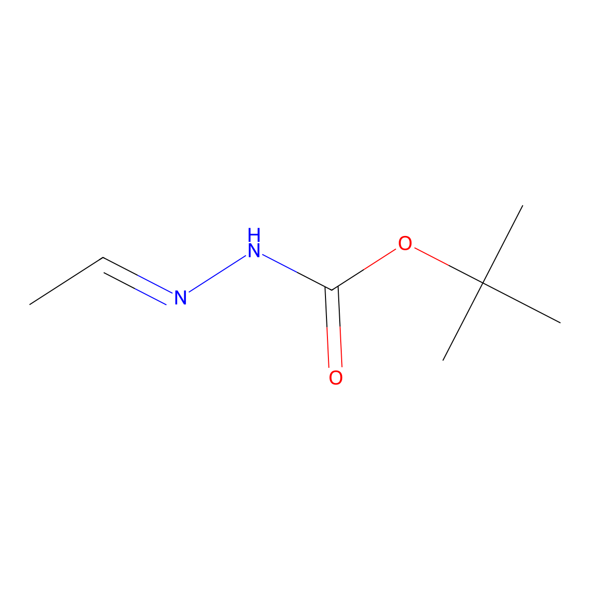 tert-Butyl (E)-2-ethylidenehydrazine-1-carboxylate molecular structure, CAS 56572-28-2