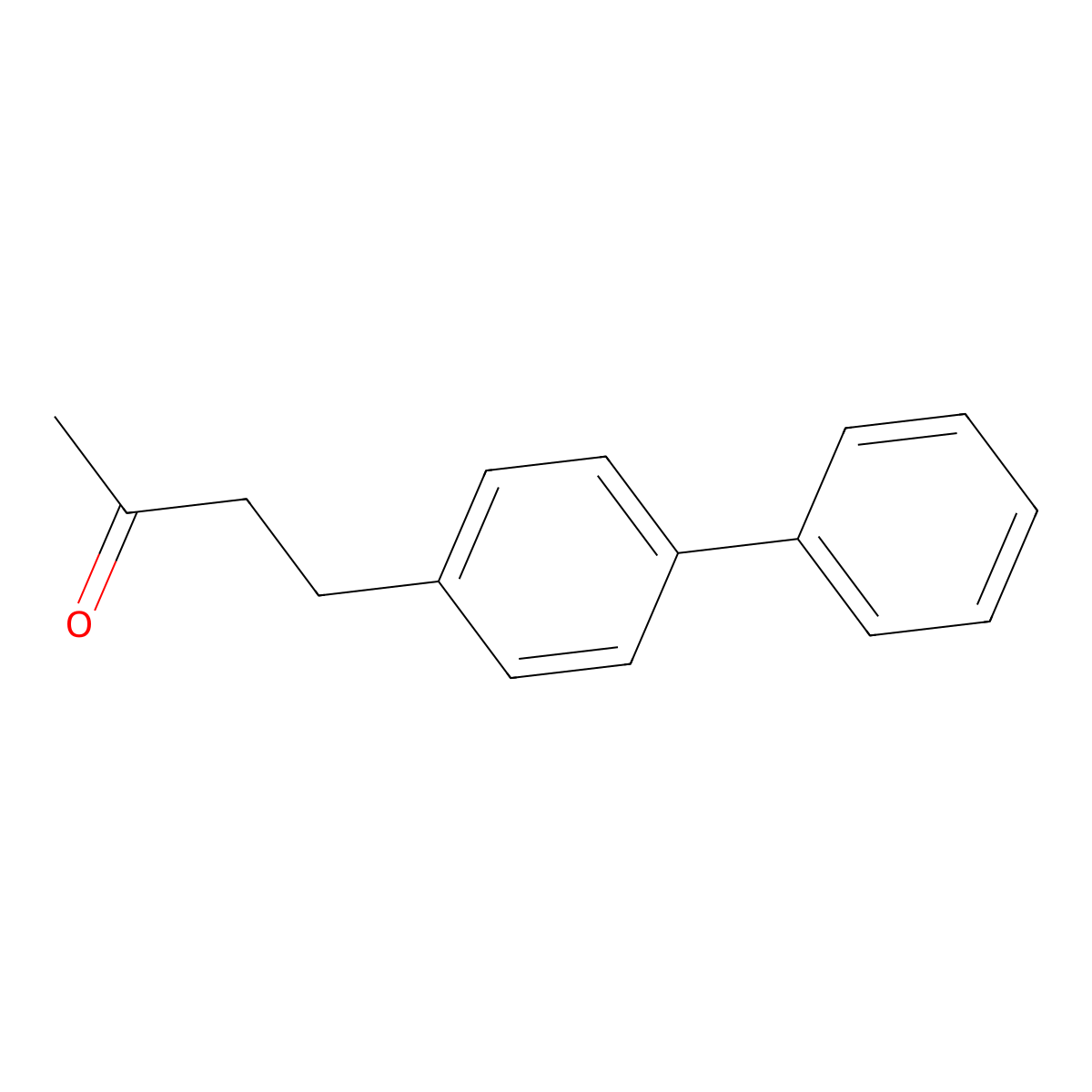 2-Butanone, 4-(1,1'-biphenyl)-4-yl)- molecular structure, CAS 56578-34-8