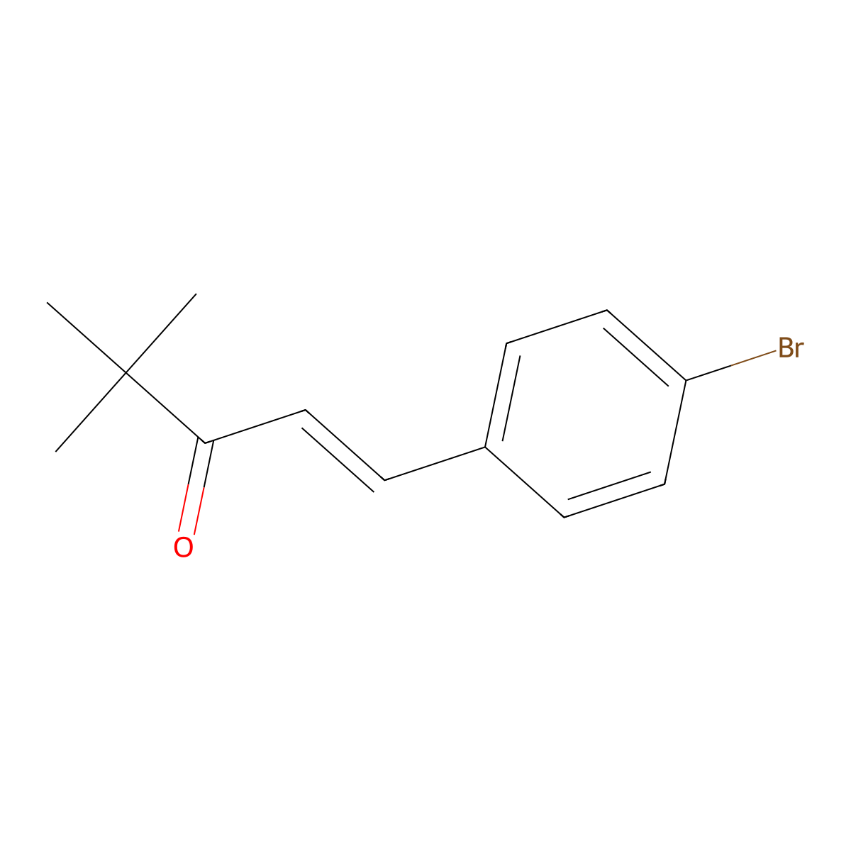 1-(4-Bromophenyl)-4,4-dimethylpent-1-en-3-one molecular structure, CAS 56578-54-2