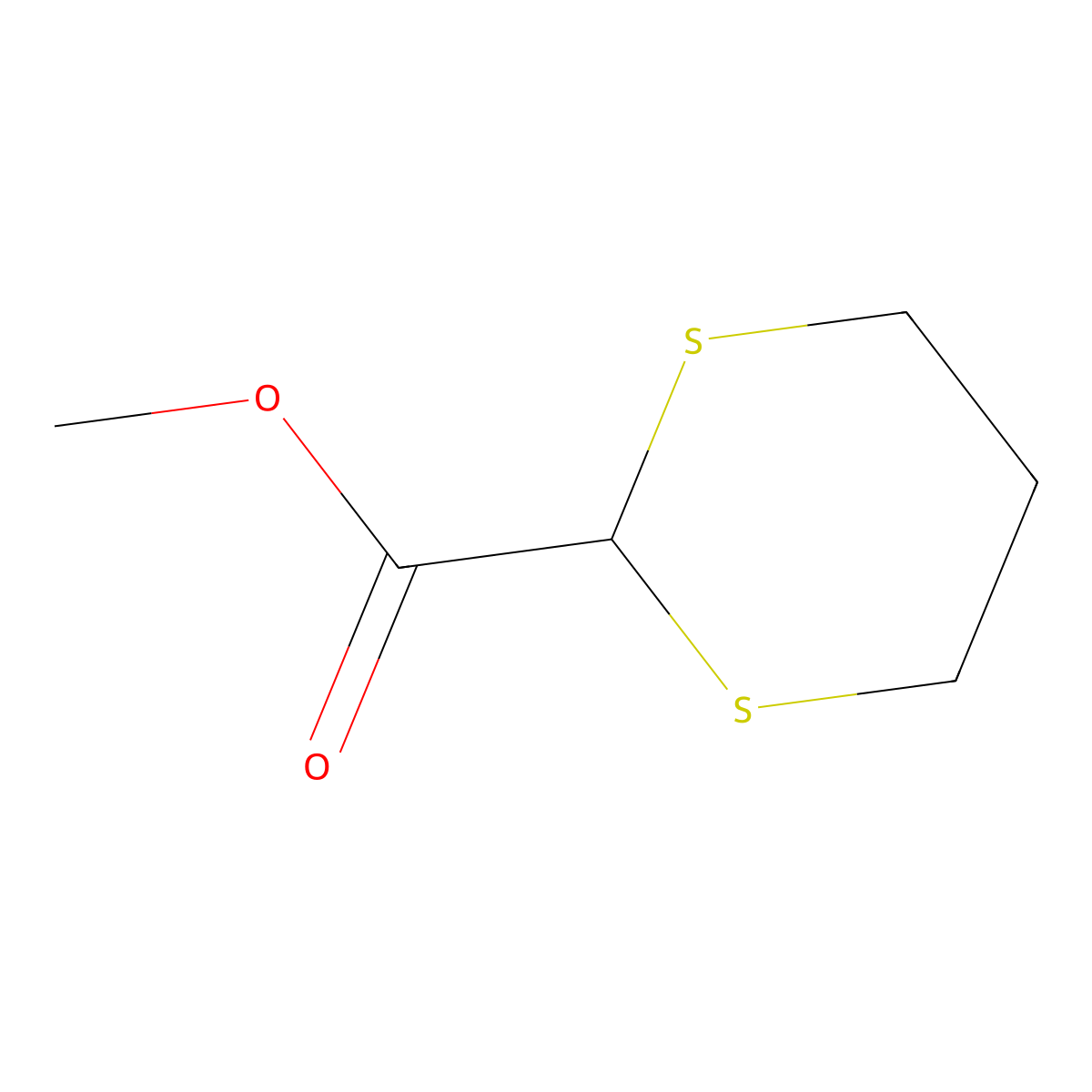 Methyl 1,3-dithiane-2-carboxylate molecular structure, CAS 56579-84-1