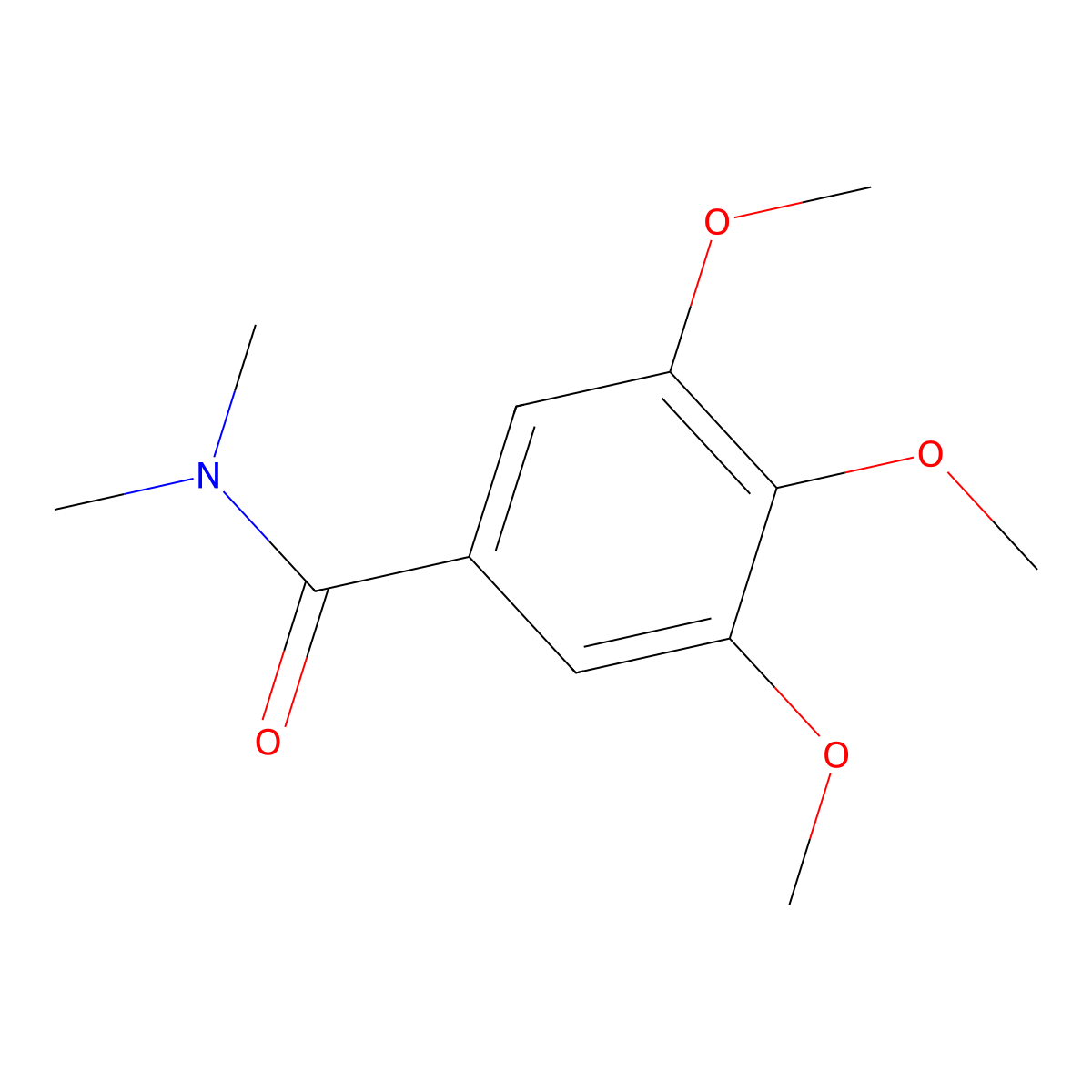 3,4,5-trimethoxy-N,N-dimethyl-benzamide molecular structure, CAS 5658-49-1