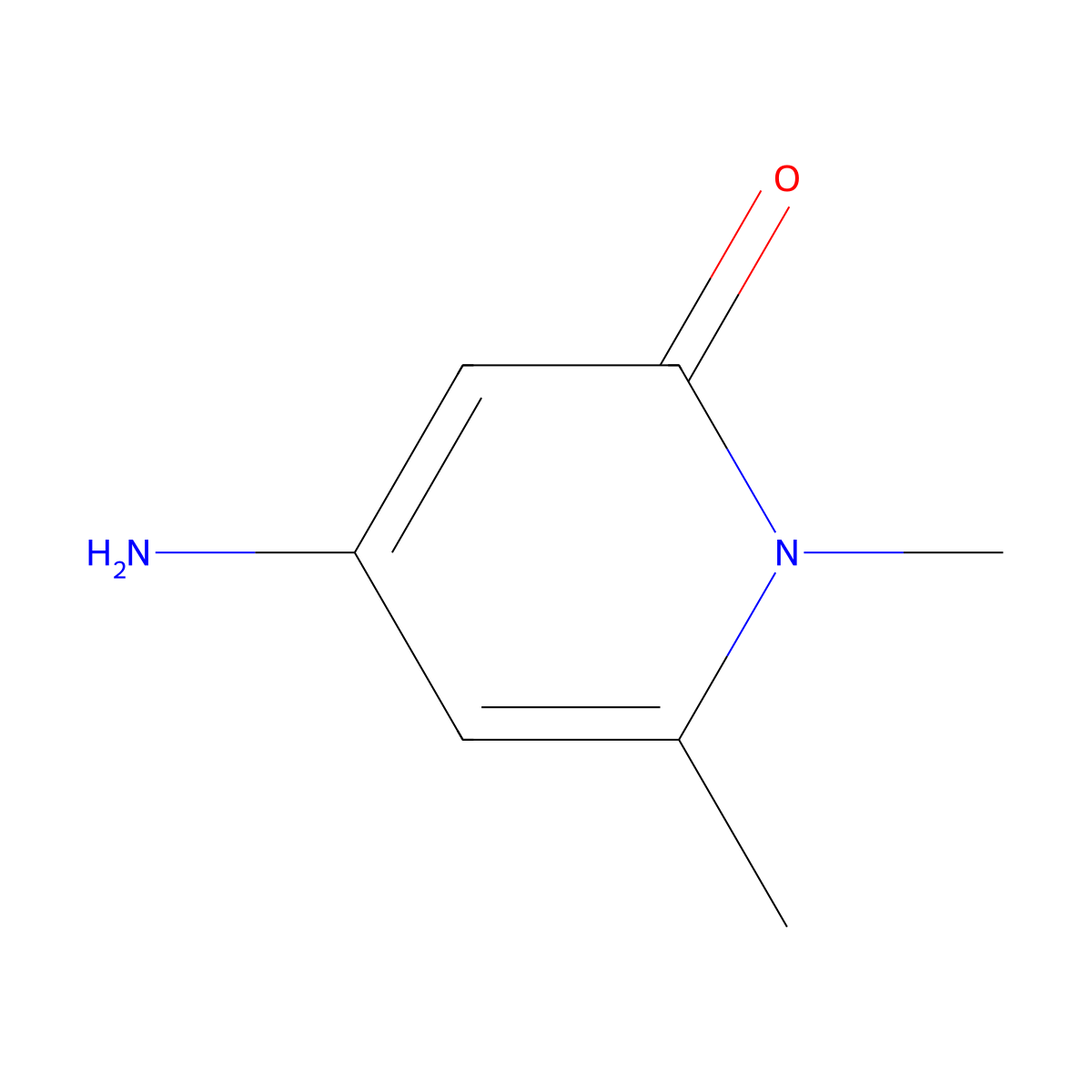 4-Amino-1,6-dimethyl-1,2-dihydropyridin-2-one molecular structure, CAS 5658-83-3