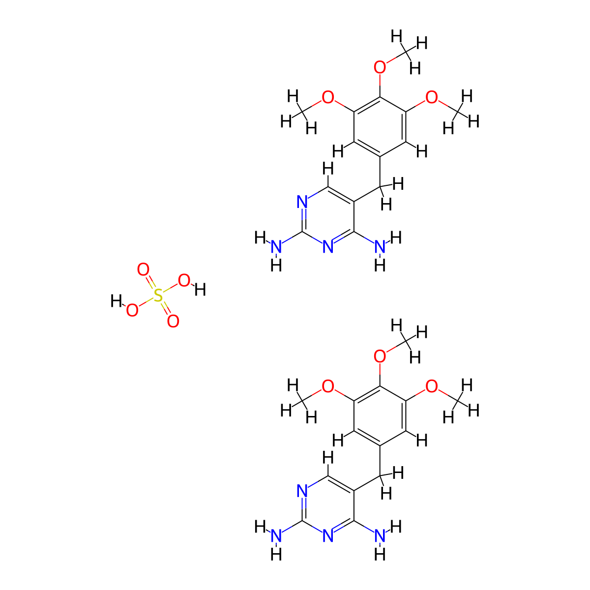 Trimethoprim Sulfate molecular structure, CAS 56585-33-2