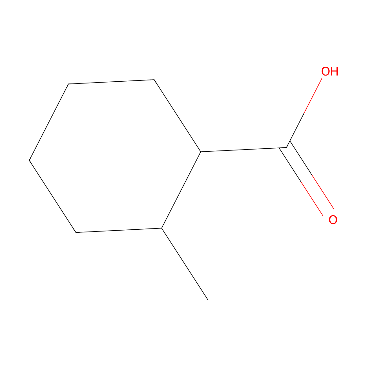 2-Methylcyclohexanecarboxylic acid molecular structure, CAS 56586-13-1