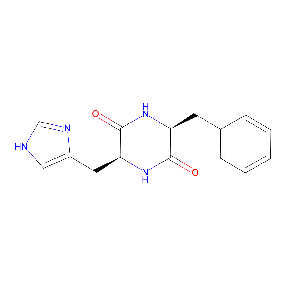 Cyclo(-his-phe) molecular structure, CAS 56586-95-9