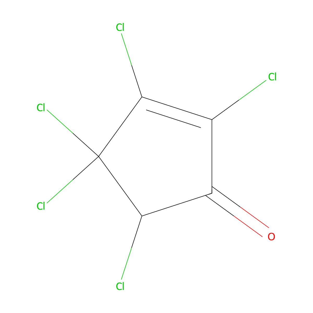 2,3,4,4,5-Pentachlorocyclopent-2-en-1-one molecular structure, CAS 5659-47-2