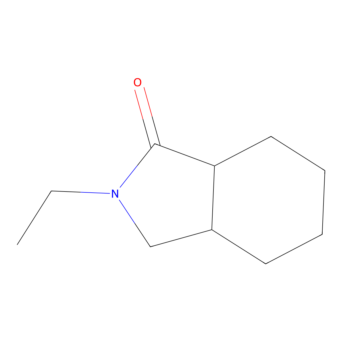 2-ethyloctahydro-1H-isoindol-1-one molecular structure, CAS 56593-87-4