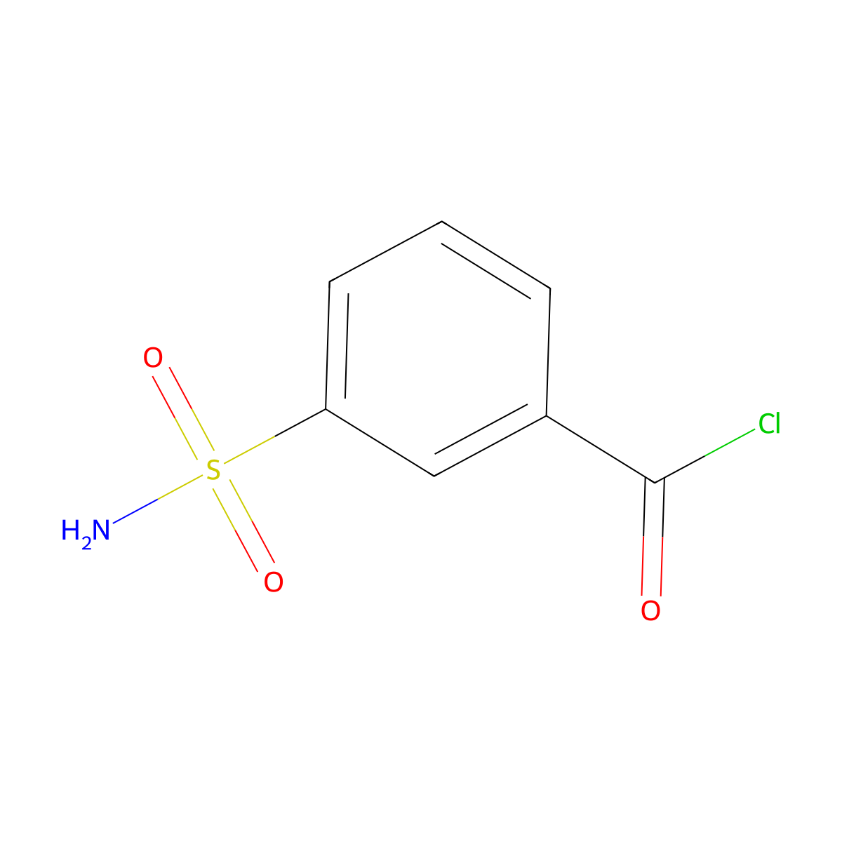 3-Sulfamoylbenzoyl chloride molecular structure, CAS 56593-99-8