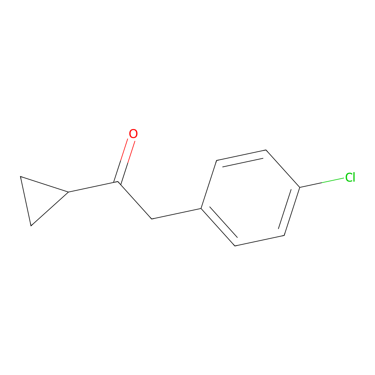 2-(4-Chlorophenyl)-1-cyclopropylethan-1-one molecular structure, CAS 56594-96-8