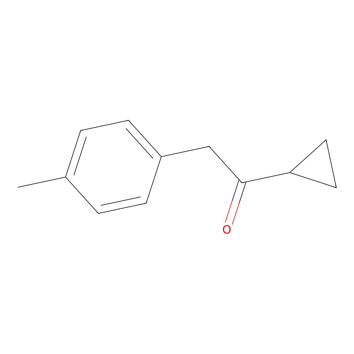 1-Cyclopropyl-2-(4-methylphenyl)ethan-1-one molecular structure, CAS 56594-97-9