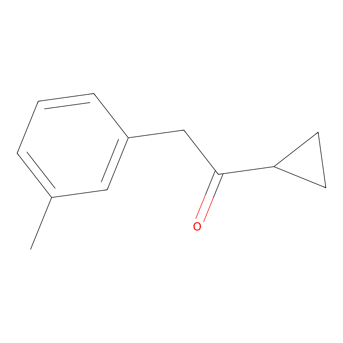 1-Cyclopropyl-2-(3-methylphenyl)ethanone molecular structure, CAS 56594-98-0