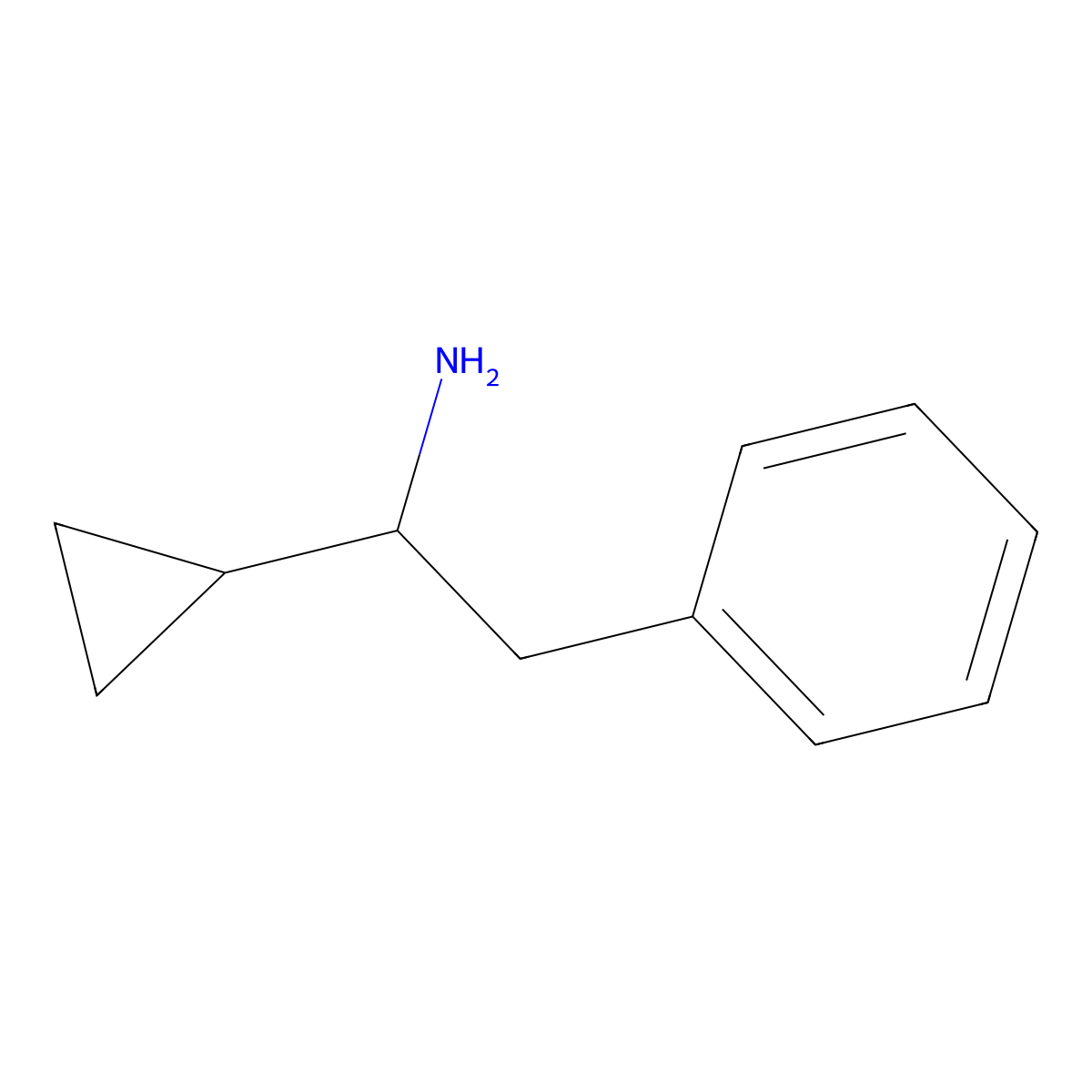 1-Cyclopropyl-2-phenylethanamine molecular structure, CAS 56595-00-7