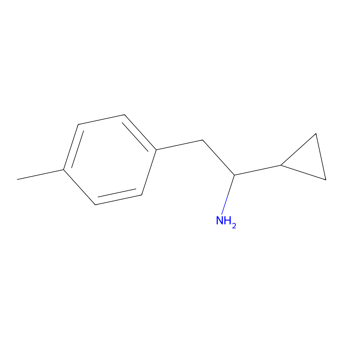 1-Cyclopropyl-2-(4-methylphenyl)ethan-1-amine molecular structure, CAS 56595-02-9