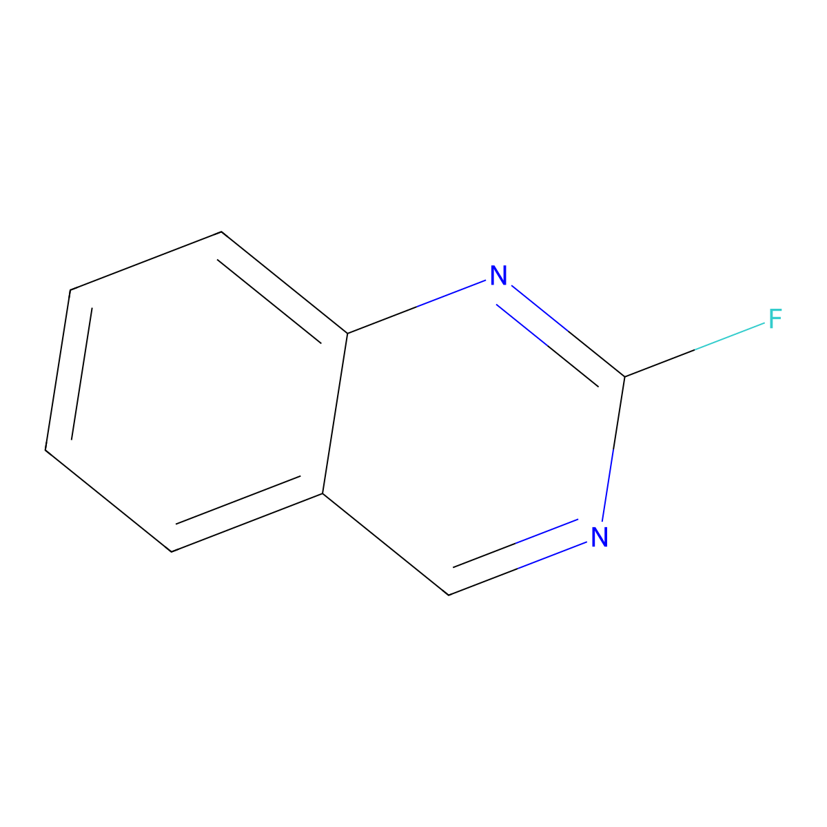 Quinazoline, 2-fluoro- molecular structure, CAS 56595-08-5