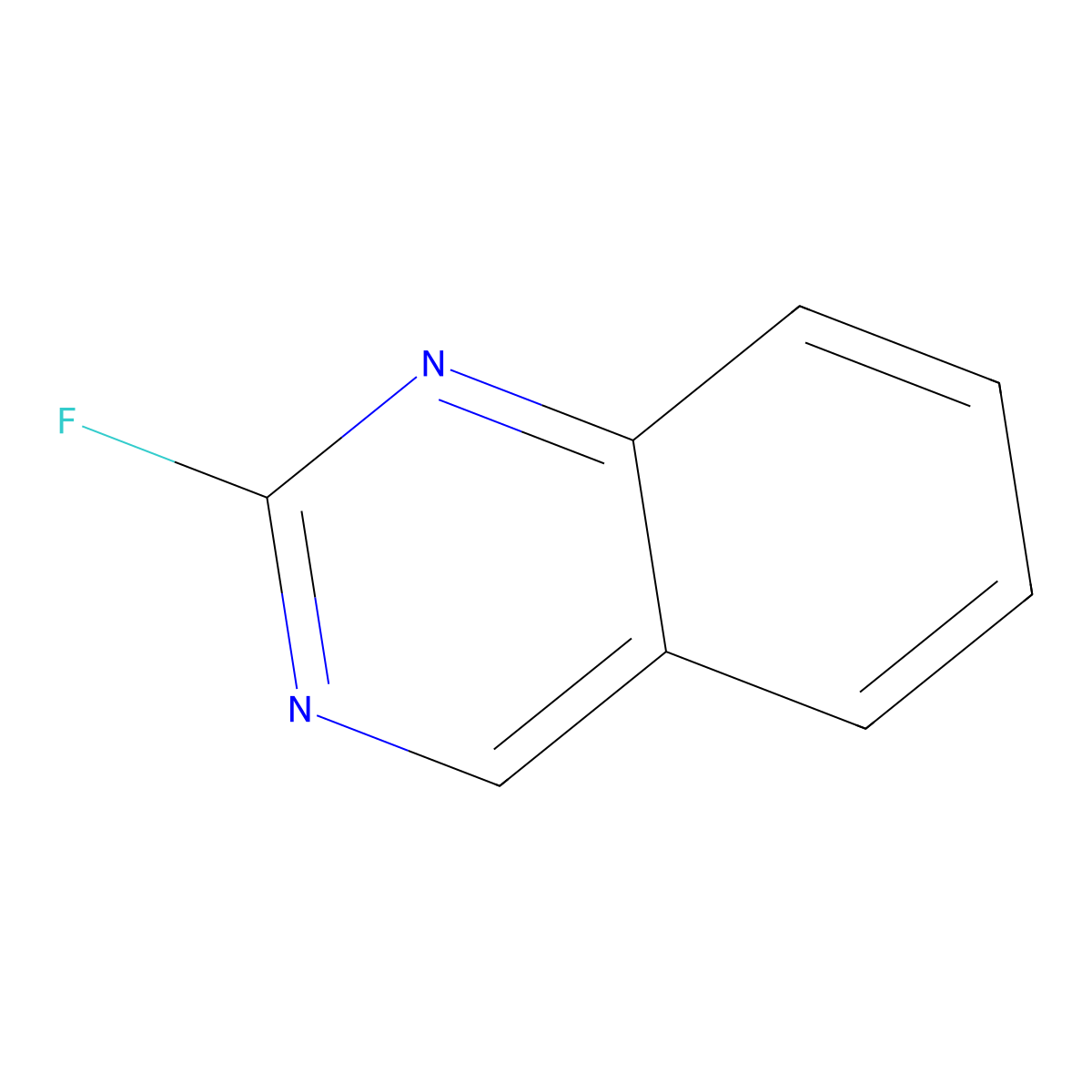 Quinazoline, 2-fluoro- molecular structure, CAS 56595-08-5