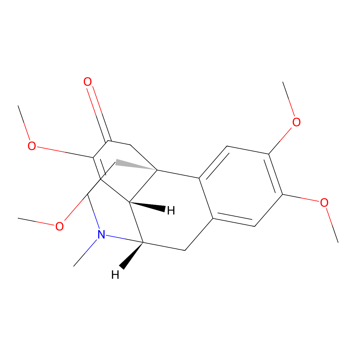 (1R,9S,10R)-4,5,11,12-tetramethoxy-17-methyl-17-azatetracyclo[7.5.3.01,10.02,7]heptadeca-2,4,6,11-tetraen-13-one molecular structure, CAS 56596-12-4