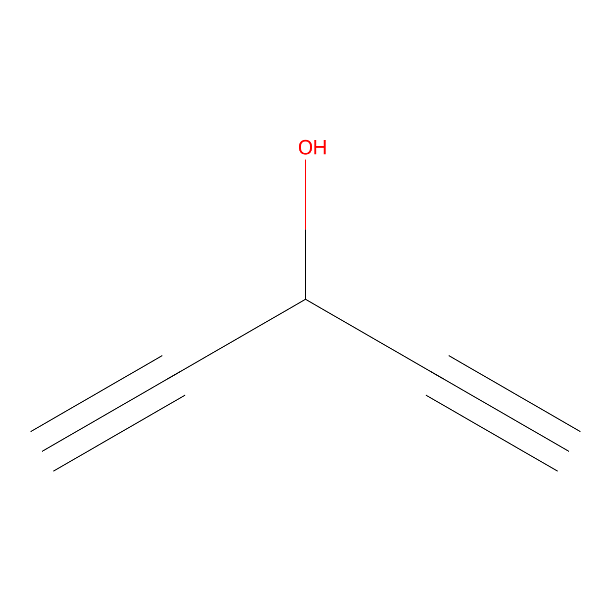 Penta-1,4-diyn-3-ol molecular structure, CAS 56598-53-9