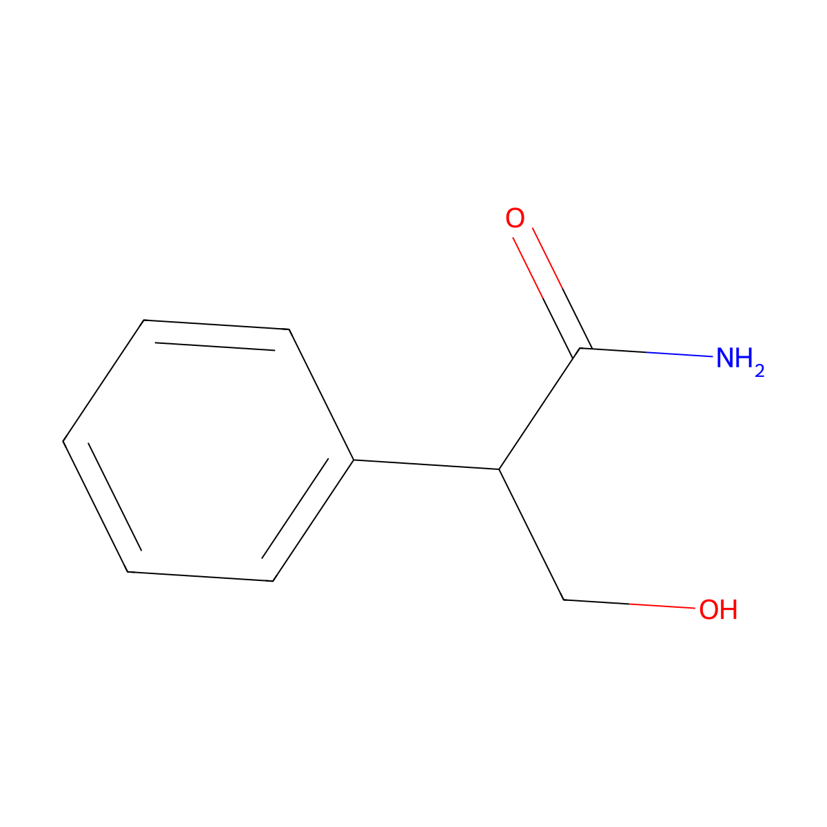 3-Hydroxy-2-phenylpropanamide molecular structure, CAS 56598-62-0