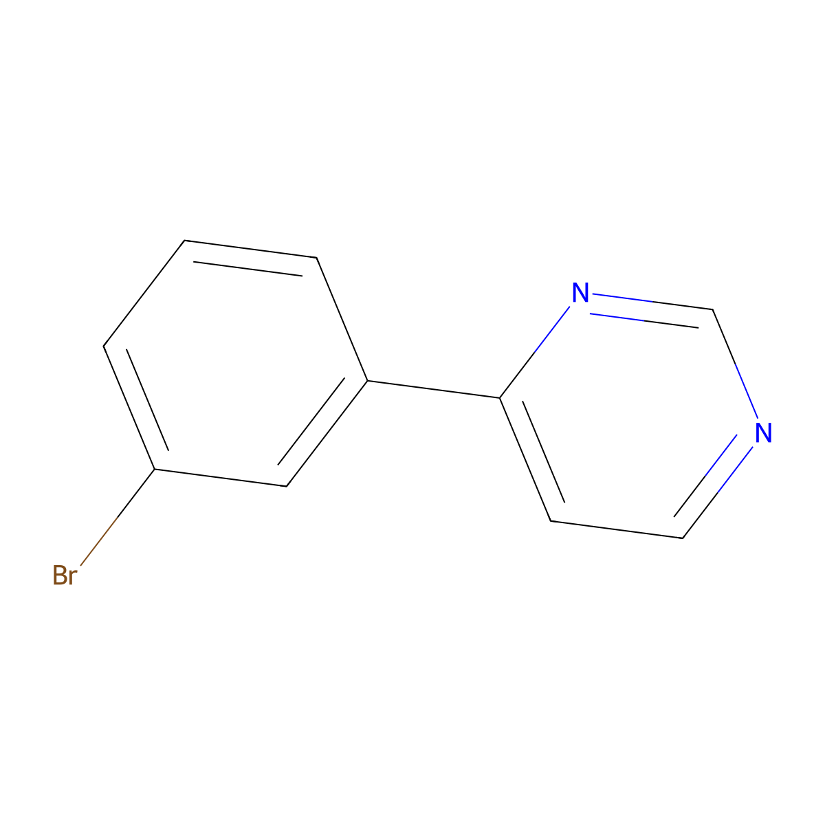 4-(3-Bromophenyl)pyrimidine molecular structure, CAS 56598-88-0
