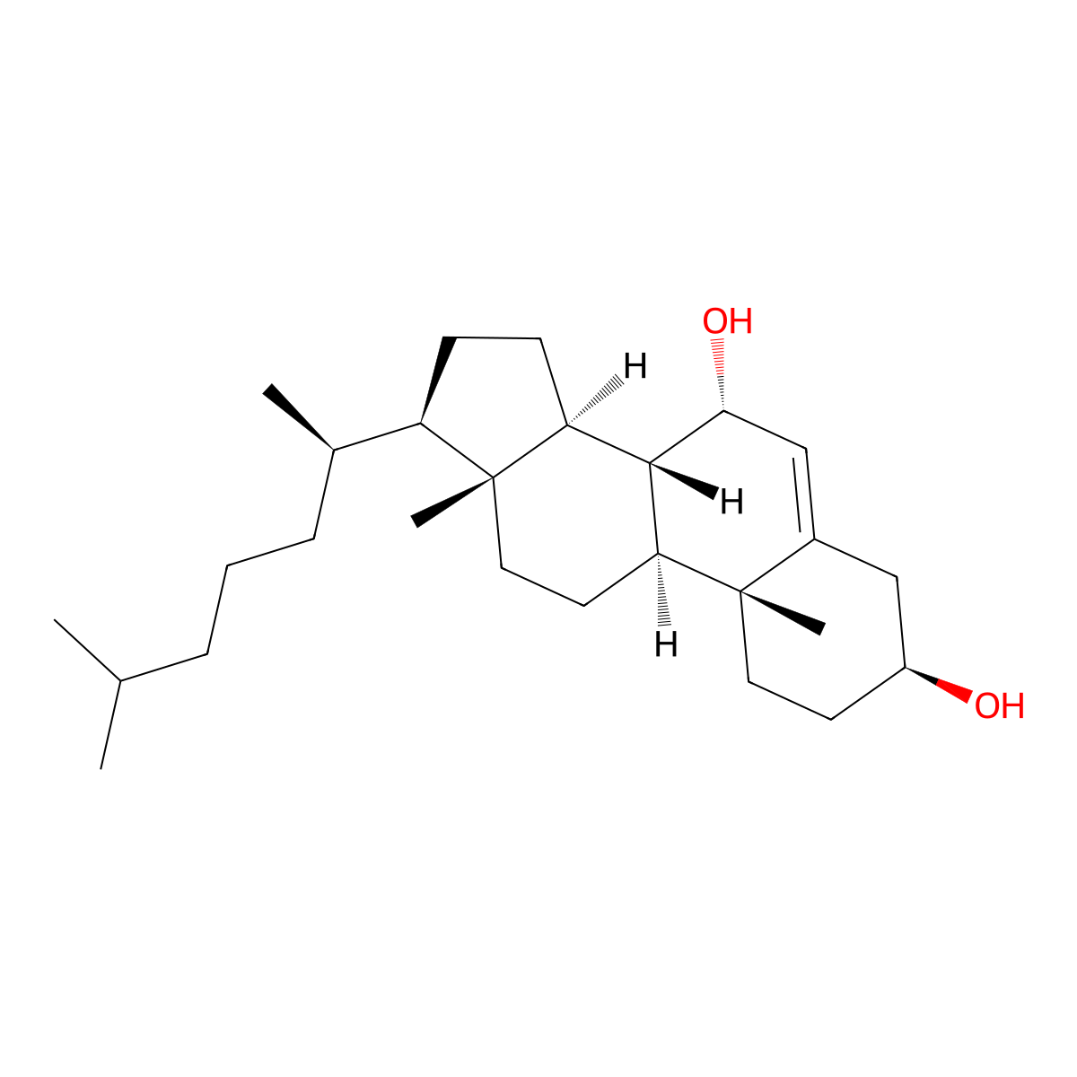 7Alpha-Hydroxycholesterol molecular structure, CAS 566-26-7