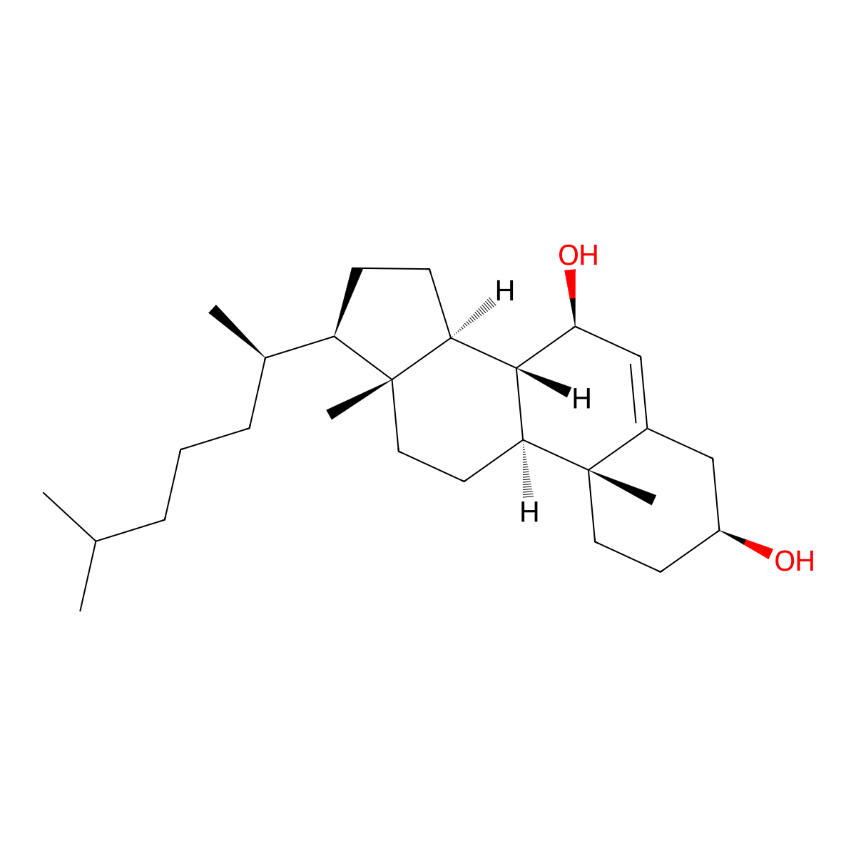 7Beta-Hydroxycholesterol molecular structure, CAS 566-27-8