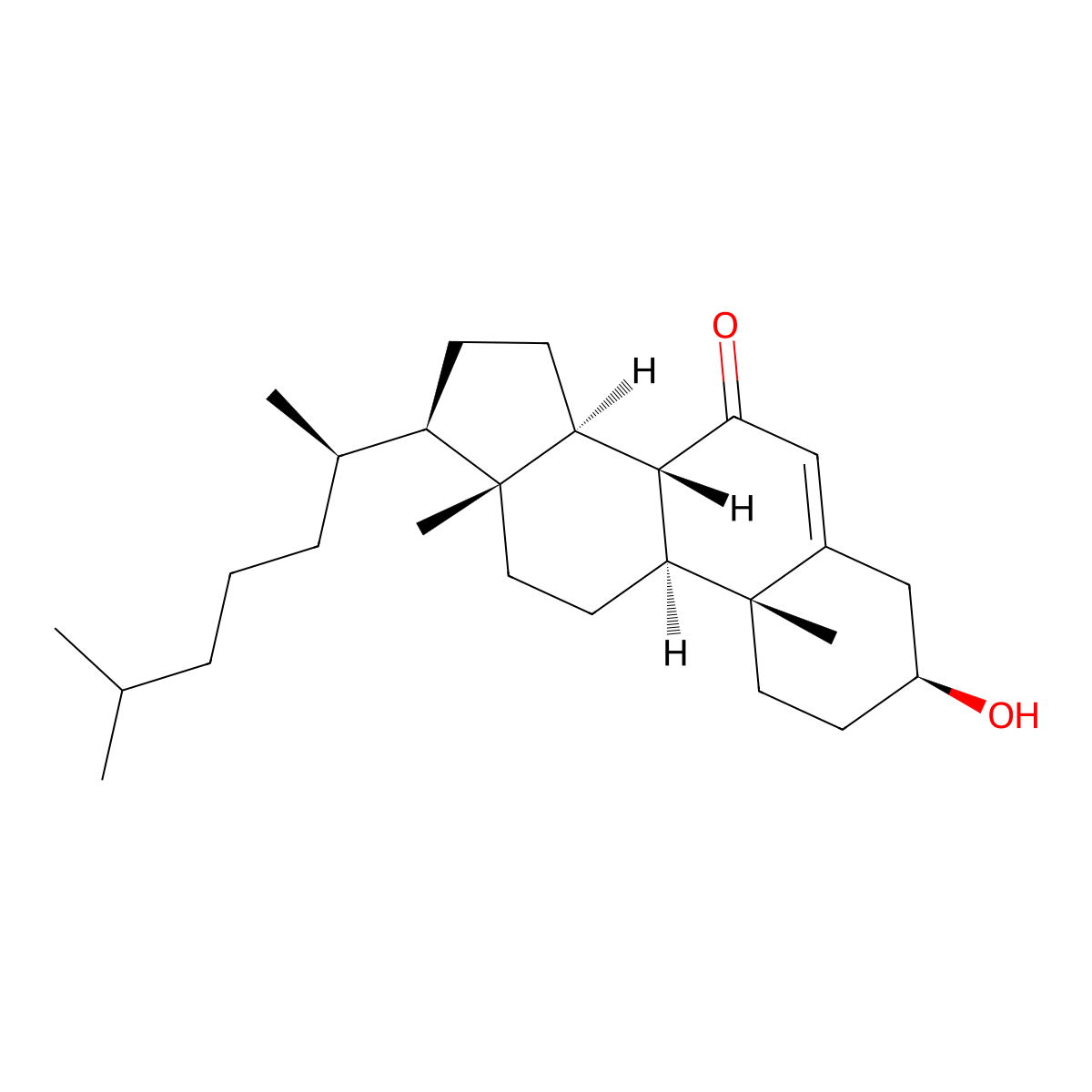 7-Ketocholesterol molecular structure, CAS 566-28-9