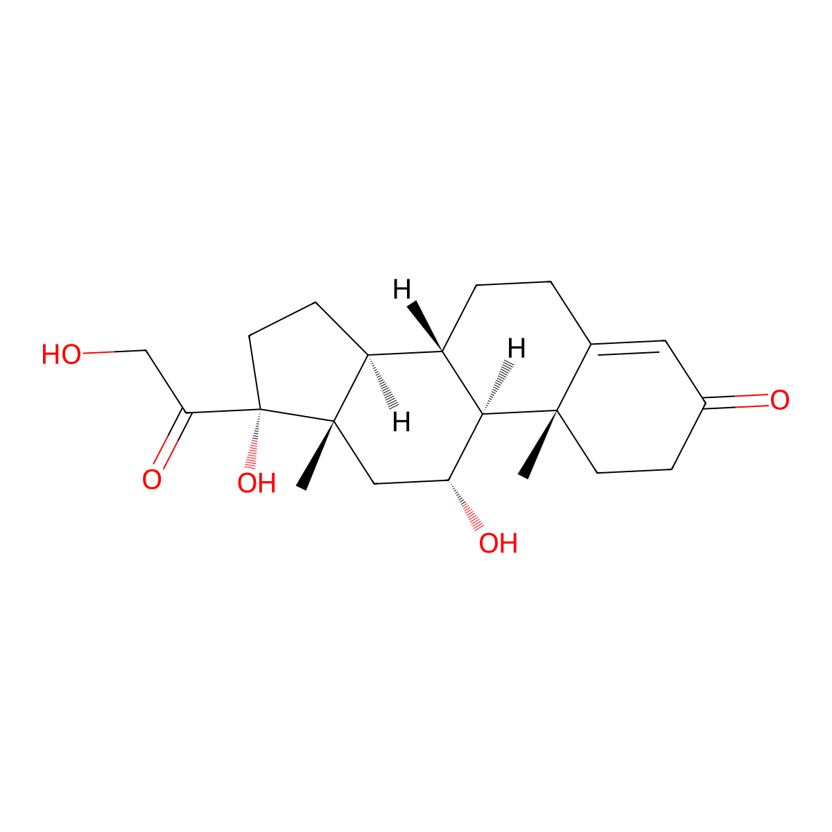 11-Epicortisol molecular structure, CAS 566-35-8